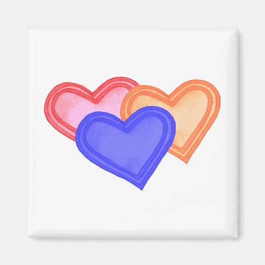 Hearts Trio Magnet (Vorne)