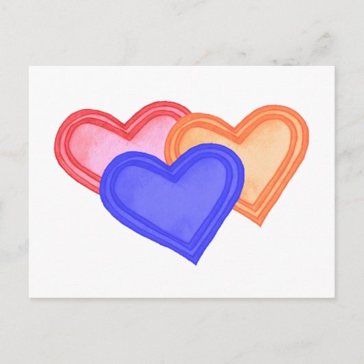 Hearts Trio Postcard Postkarte (Vorderseite)