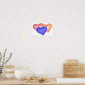 Hearts Trio Poster (Küche)