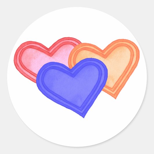 Hearts Trio Stickers (Vorderseite)