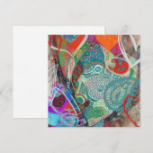 Hearts und Paisley Feiertagskarte (Vorne/Hinten)