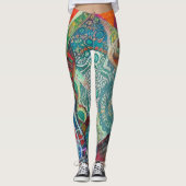 Hearts und Paisley Leggings (Vorderseite)