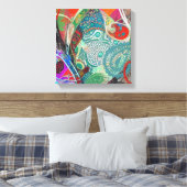 Hearts und Paisley Leinwanddruck (Insitu (Schlafzimmer))