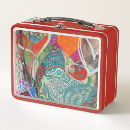 Hearts und Paisley Metall Brotdose