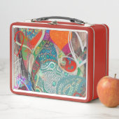 Hearts und Paisley Metall Brotdose (Beispiel)