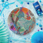 Hearts und Paisley Pappteller (Party)