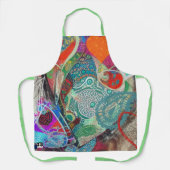 Hearts und Paisley Schürze (Vorderseite)