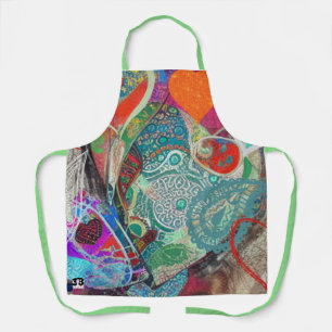 Hearts und Paisley Schürze