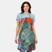 Hearts und Paisley Schürze (Getragen)