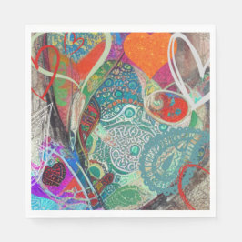 Hearts und Paisley Serviette