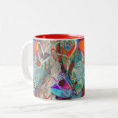 Hearts und Paisley Zweifarbige Tasse (Vorderseite Links)