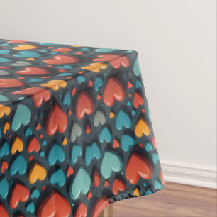 Hearts Valentine Art Tischdecke