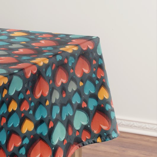 Hearts Valentine Art Tischdecke (Beispiel)