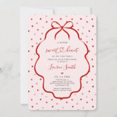 Hearts Valentine Baby Shower Invitation Einladung (Vorderseite)
