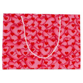 Hearts Valentine Liebe Große Geschenktasche Große Geschenktüte (Rückseite)