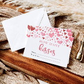 Hearts Valentine Wie viele Kisses Baby Showspiele Begleitkarte