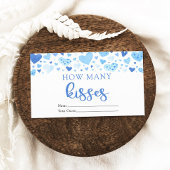 Hearts Valentine Wie viele Kisses Baby Showspiele Begleitkarte