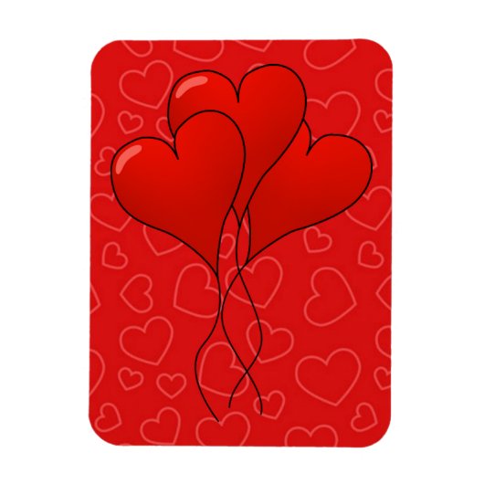 Hearts Valentine's Day Premium Flexi Magnet (Vertikal)
