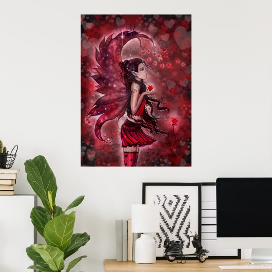 Hearts Valentine's Fairy Version 2 Poster (Heimbüro)