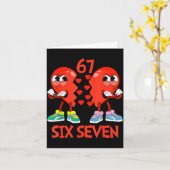 Hearts Valentines Funny Six Seven 6 7 Meme Gen Alp Karte (Gelbe Blume)