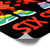 Hearts Valentines Funny Six Seven 6 7 Meme Gen Alp Poster (Ecke)