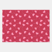 Hearts Valentines Wrapping Paper Sheets Geschenkpapier Set (Vorderseite)
