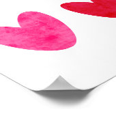 Hearts Wall Art Poster (Ecke)
