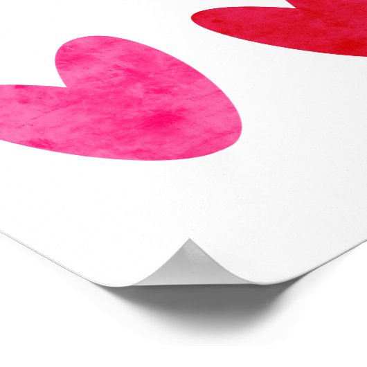 Hearts Wall Art Poster (Ecke)