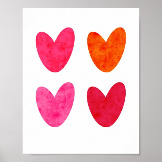 Hearts Wall Art Poster (Vorne)