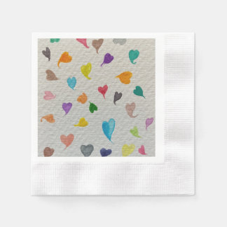 Hearts Wassercolor Serviette