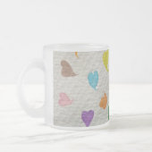 Hearts water color coffee mug mattglastasse (Links)