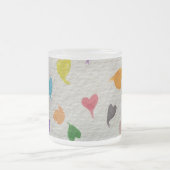 Hearts water color coffee mug mattglastasse (Mittel)