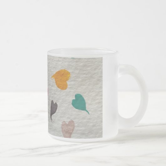 Hearts water color coffee mug mattglastasse (Rechts)
