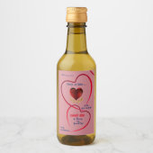 Hearts Wedding Mini Weinetikett (Vorderseite)