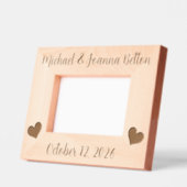 Hearts Wedding Newlywed Anniversary Geätzte Rahmen (Links)