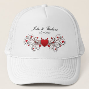 Hearts Wedding Truckerkappe