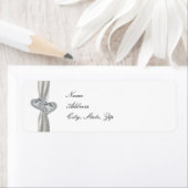 Hearts White Wedding Address Labels (Insitu)