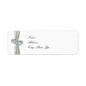 Hearts White Wedding Address Labels (Vorne)