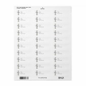 Hearts White Wedding Address Labels (Vorne)