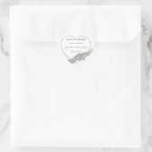Hearts White Wedding speichert die Date Sticker (Tasche)