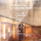 Hearts White Weddings Celebrating Love Romance Fensteraufkleber (Blatt 2)