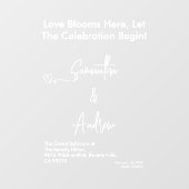 Hearts White Weddings Celebrating Love Romance Fensteraufkleber (Blatt)