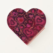 Hearts Wool Texture Romantische Liebe Valentinstag Notizblock (Rückseite)