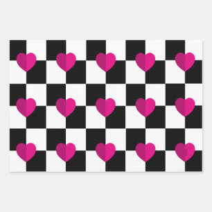 Hearts Wrapping Paper Sheets Geschenkpapier Set