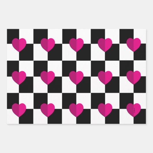 Hearts Wrapping Paper Sheets Geschenkpapier Set (Vorderseite)