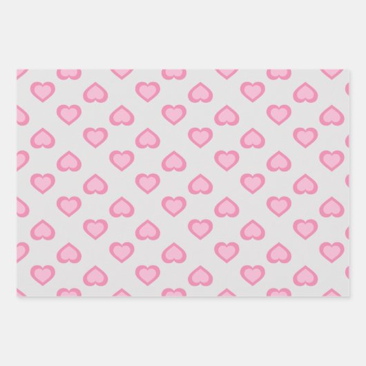 Hearts Wrapping Paper Sheets Geschenkpapier Set (Vorderseite 3)