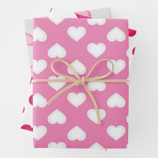 Hearts Wrapping Paper Sheets Geschenkpapier Set (Beispiel)