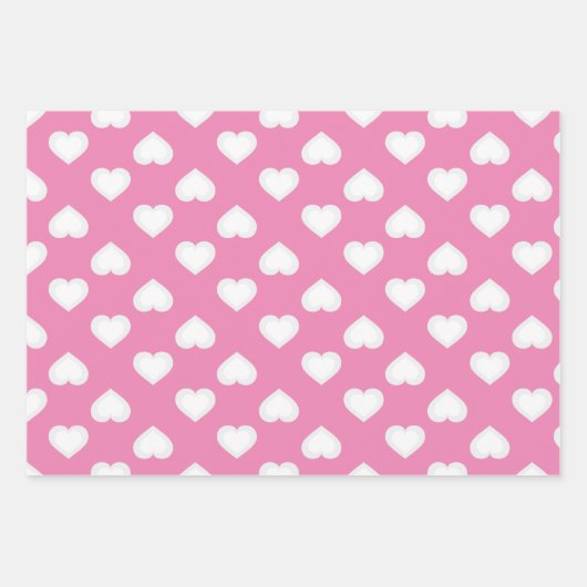 Hearts Wrapping Paper Sheets Geschenkpapier Set (Vorderseite)