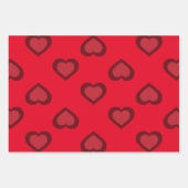 Hearts Wrapping Paper Sheets Geschenkpapier Set (Vorderseite)