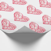 HEARTS WRAPPING PAPIER GESCHENKPAPIER (Ecke)